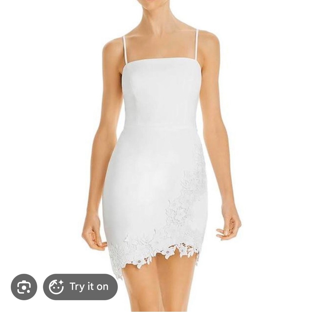 BCBGMaxAzria White Asymmetrical Dress
